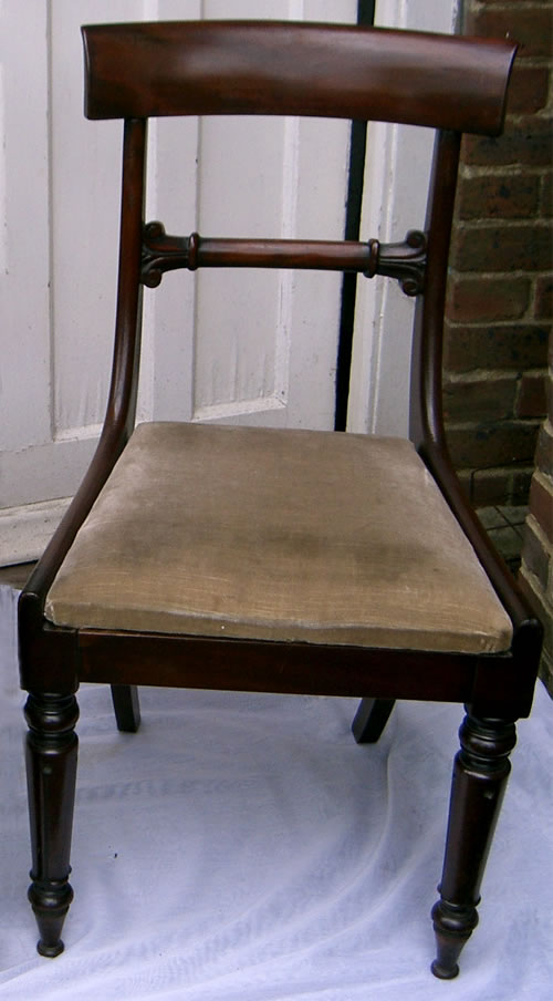 SOLD - For Sale 8 Early 19th century Mahogany Bar back chairs