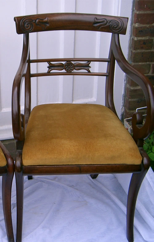 SOLD - Eight late Regency mahogany chairs