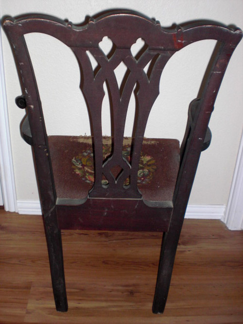 For Sale - Queen Anne transitional Chippendale style dining chair, Circa 1910