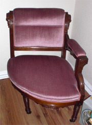 Victorian Style Boudoir Corner Chair