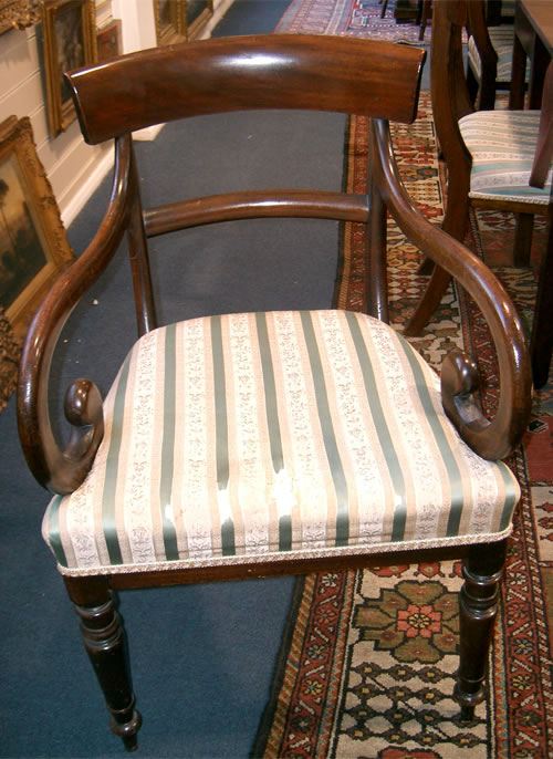 SOLD - Good Regency mahogany carver chair