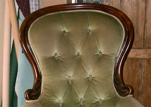 SOLD - A very nice Victorian mahogany showood armchair with cabriole legs