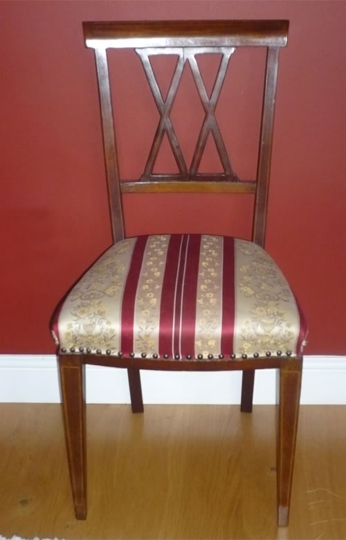 Wanted - Edwardian mahogany and satinwood dining chair 2/4 wanted