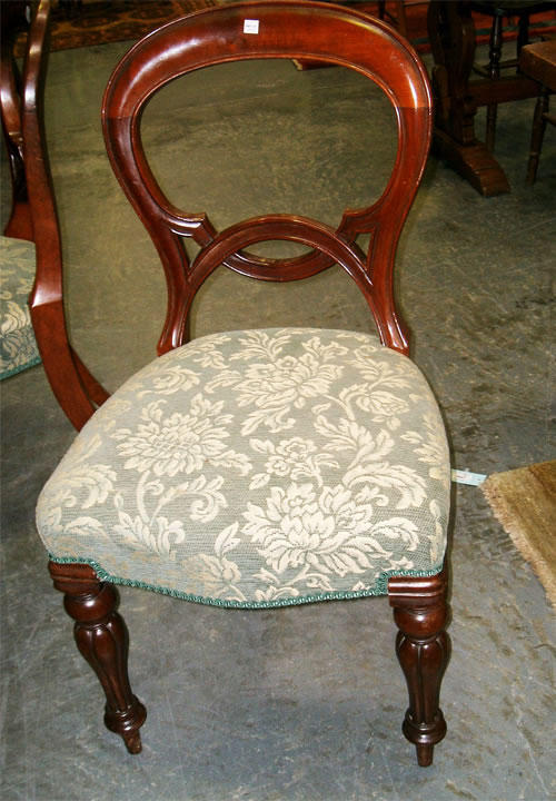 SOLD - An excellent quality set of six Victorian mahogany balloon back chairs