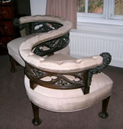 A fantastic quality late Victorian conversation seat