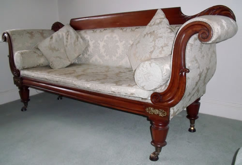 For Sale - Double scroll end Victorian sofa with raised back