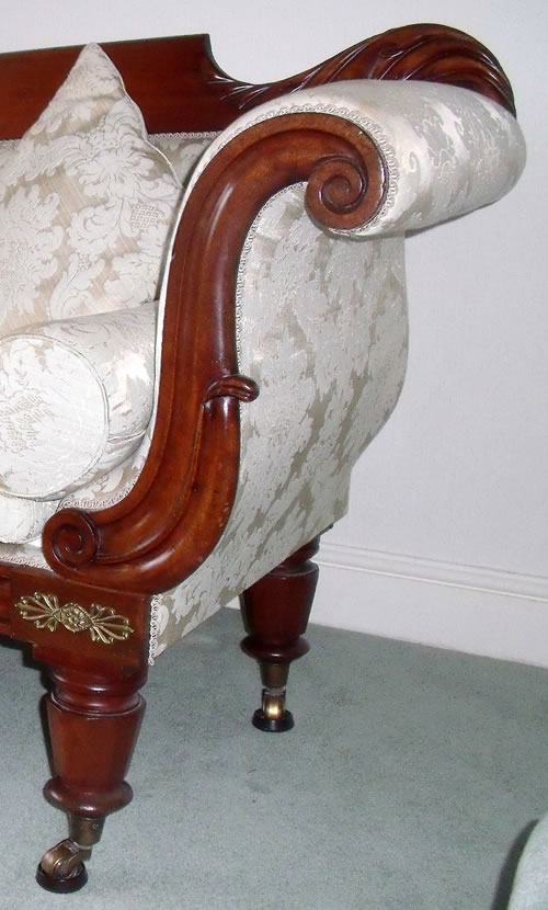 For Sale - Double scroll end Victorian sofa with raised back